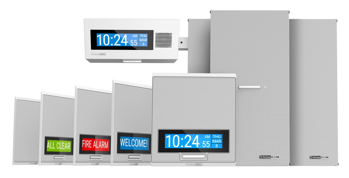 AtlasIED IPX Series IP-enabled speakers and displays for emergency messaging